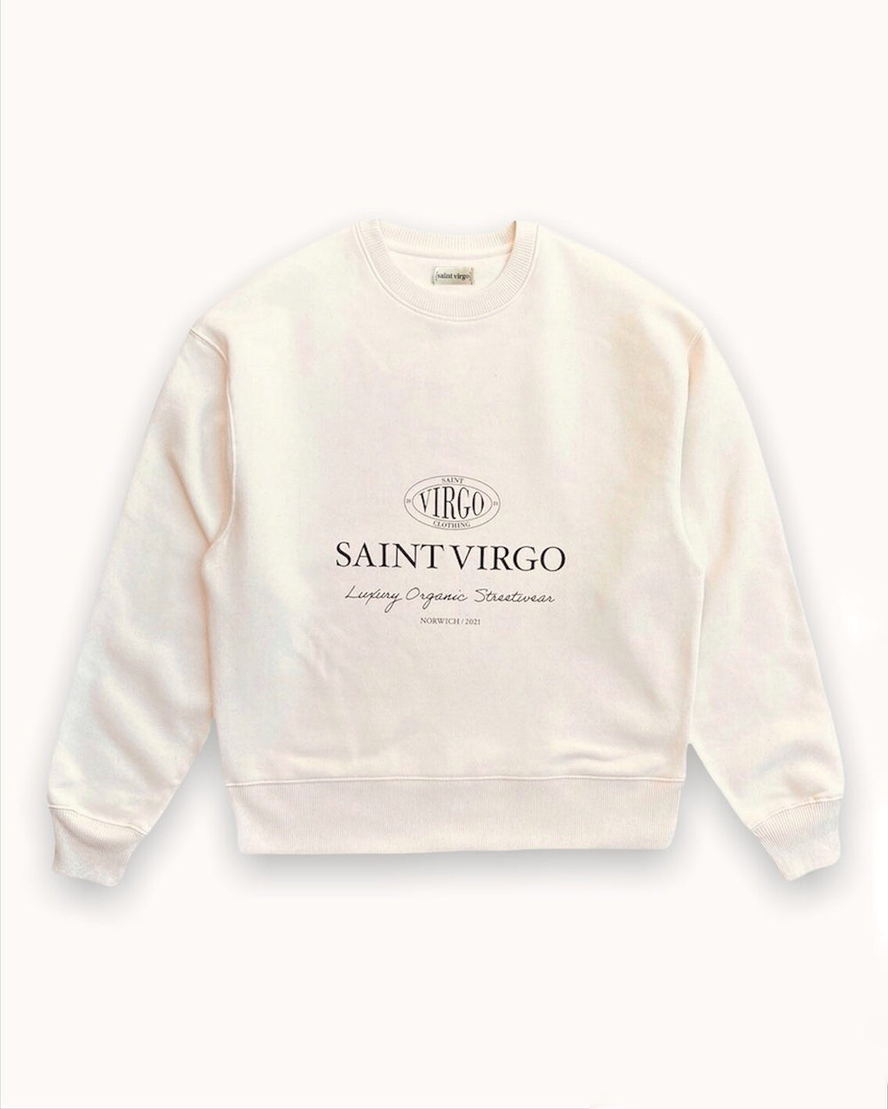 Luxury Crest Sweatshirt - Cream