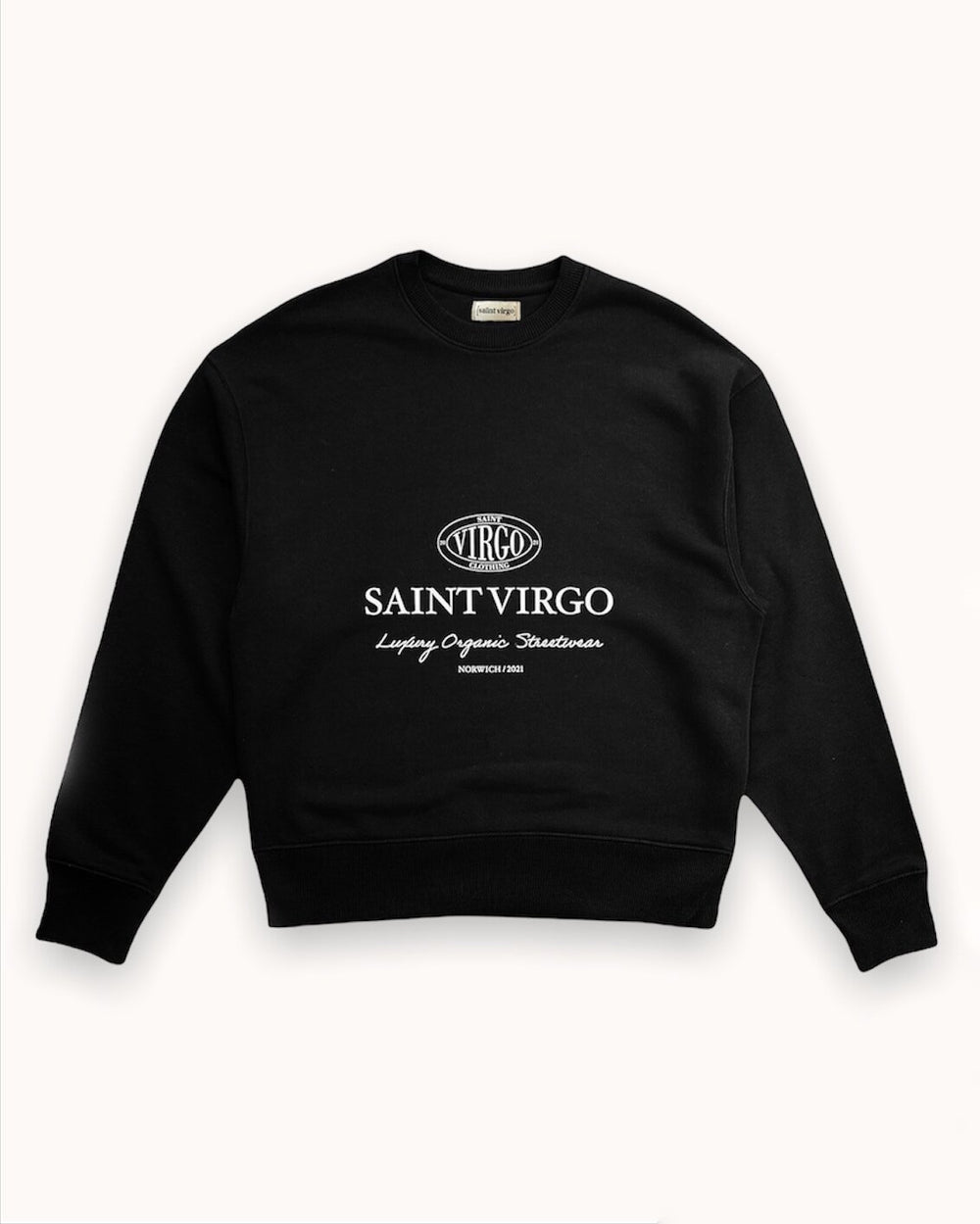 New - Saint Virgo Luxury Crest Sweatshirt - Black