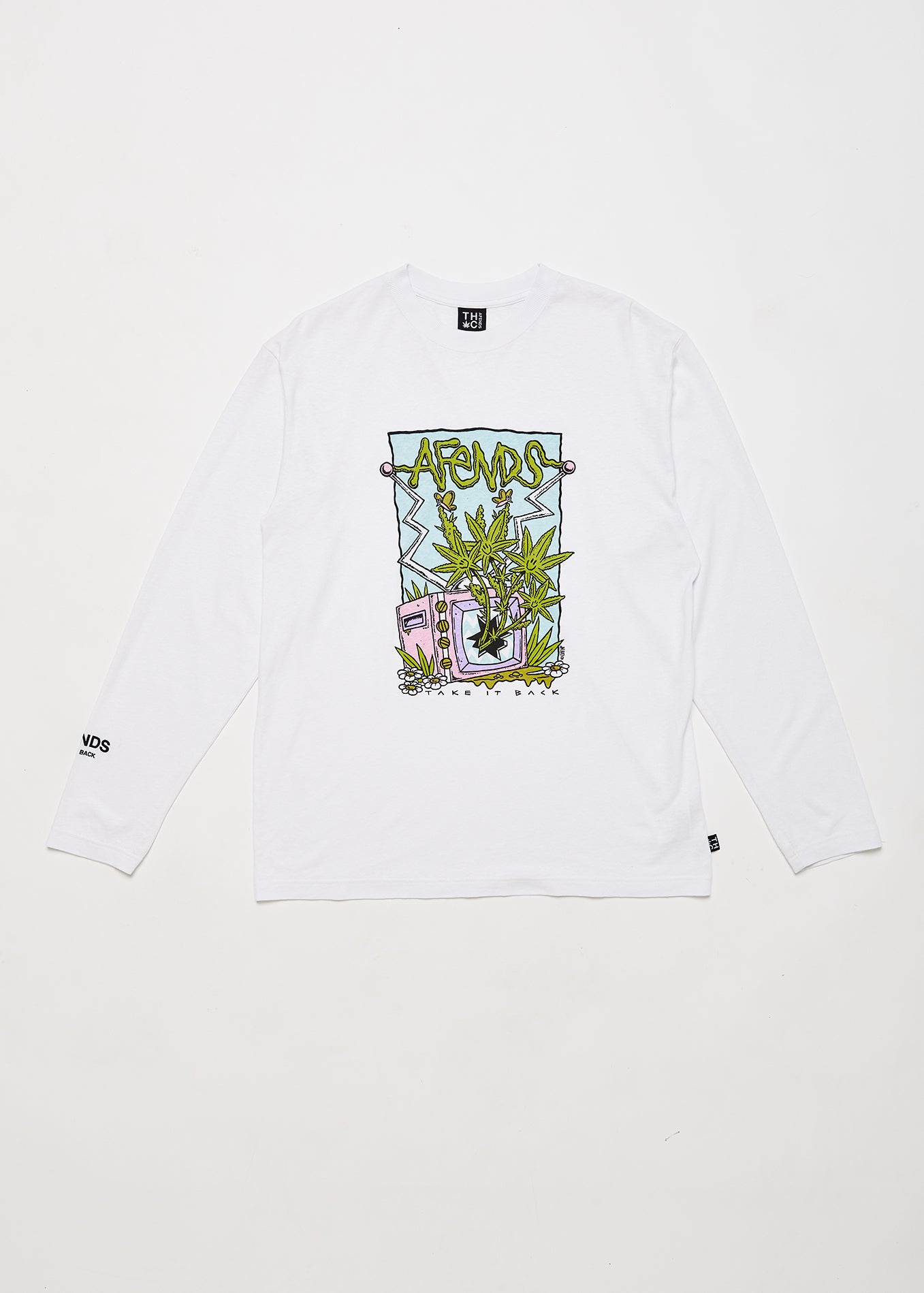 mlt4445- Dry Touch Concept Print Long Sleeve Tee カットソー-