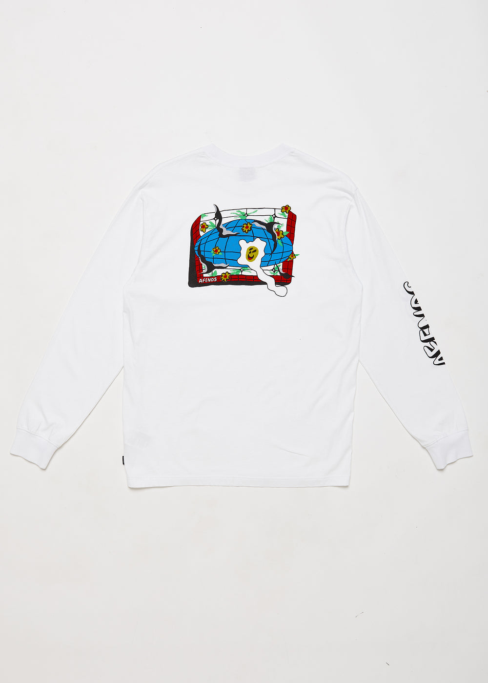 Globe - Recycled Long Sleeve Tee / White