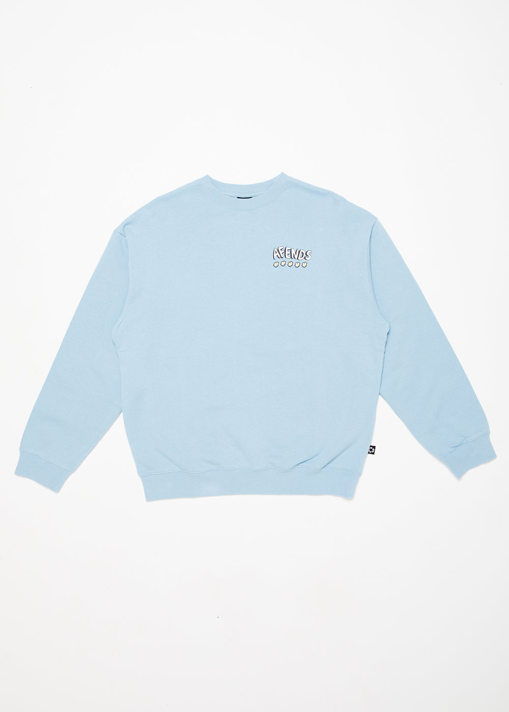 Flowers - Recycled Crew Neck / Sky Blue