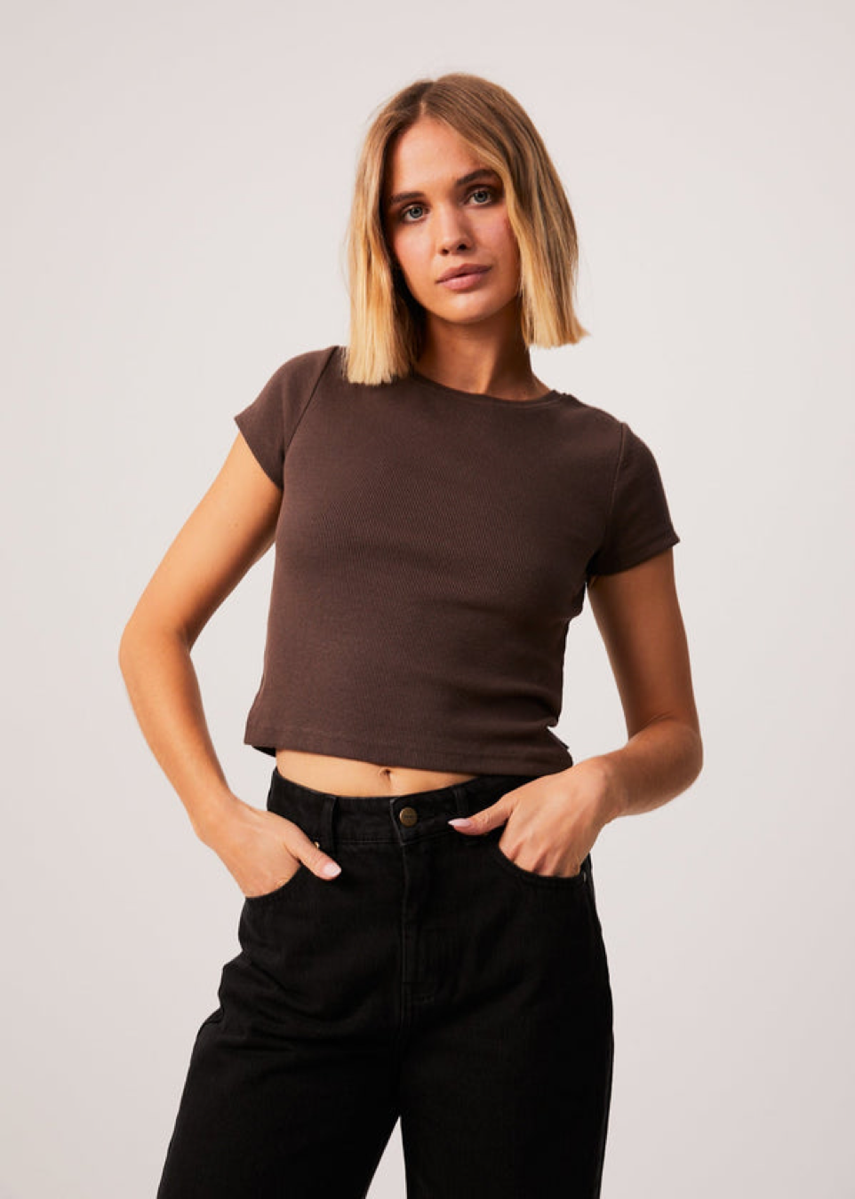 Faith - Hemp Ribbed T-Shirt / Coffee