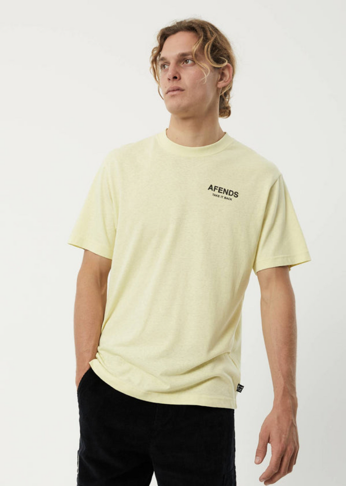 
                  
                    NWT - Afends Take It Back Hemp Retro Fit Tee / Citron
                  
                