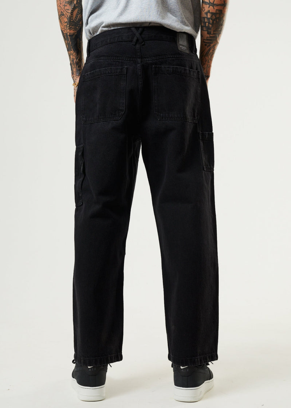 
                  
                    Richmond - Organic Denim Baggy Workwear Jeans / Washed Black
                  
                