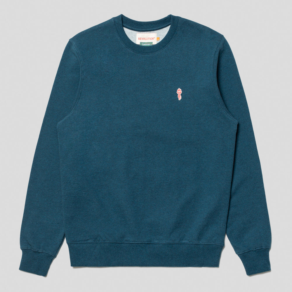 BNWT - Revolution Evergreen Crewneck / Petrol Blue